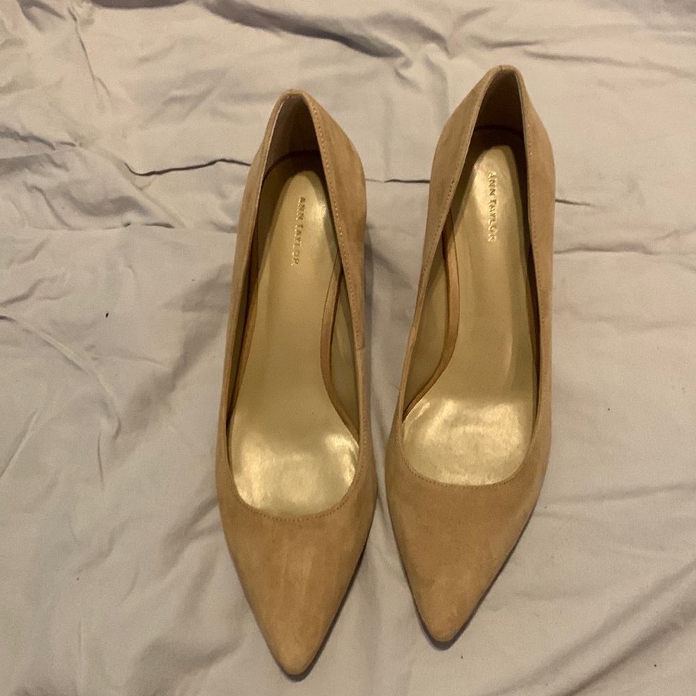 Ann Taylor Eryn Tan Suede Heels